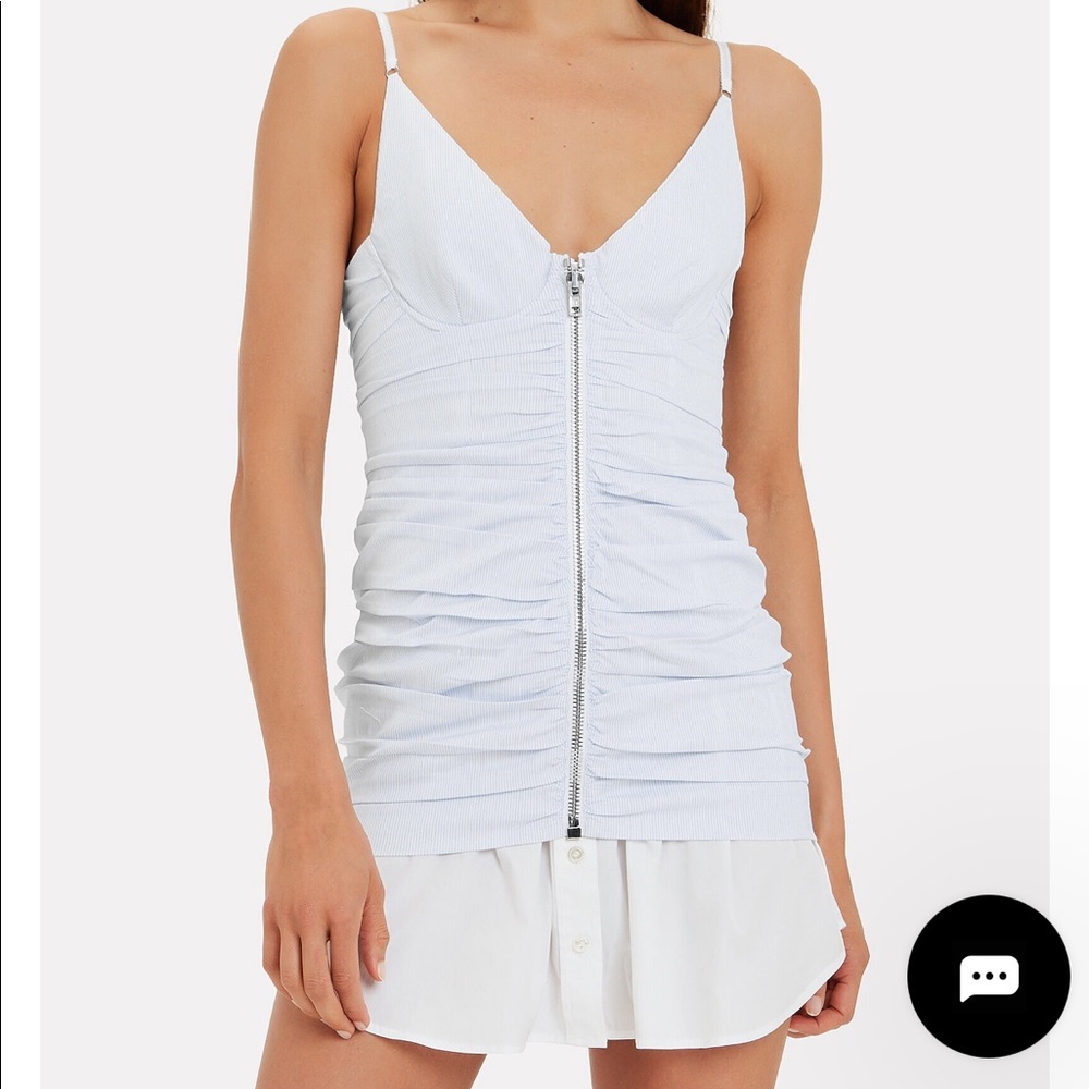 SOLD.Alexander Wang Pinstripe Corset Mini Dress - Picture 4 of 10
